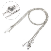 Намисто Ланцюжок з Нержавіючої Сталі, Плетіння Якірне, Застібка Карабін Лобстер, 50см, Ланки: 2x1.5x0.4мм, кільце: 3х0.5мм, (13WB32620)