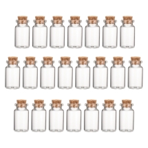 Скляна Пляшечка для Бісеру та Намистин з Пробкою, 40х22мм, Отвір 12.5мм, Об'єм 15мл, (13WB32747)