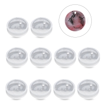 Forma Silikonowa, Mold, Wisiorek do Rękodzieła, Płaski Okrągły, 28xx.5mm, Wewnętrzny Rozmiar 25mm, 10szt (13WB32904)