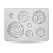Харчовий Силіконовий Молд Квітка, Форма для Шоколаду, для Цукерок, Античний Білий, 62х88мм, (13WB32916)
