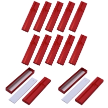 Pudełko Prezentowe na Naszyjnik, Karton, Piankowe Wnętrze, Ceglasty, 20x4.1x2.45cm, 12szt (13WB33077)