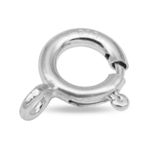 Srebro 925, Zapięcie Kółko Sprężynowy do Rękodzieła i Biżuterii, 11.5x9.5x2mm, 1szt (13WB32807)