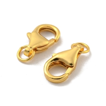 Срібло 925 Застібка Карабін-Лобстер, Позолота 18К, 12х5х2мм, (13WB32818)