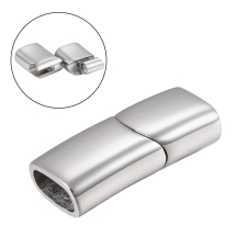 Zapięcie Magnetyczne Stal Nierdzewna do Rękodzieła i Biżuterii, Prostokątne, 23x10mm, Półotwór: 8x4mm, 1szt (13WB32907)