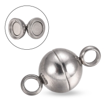 Zapięcie Magnetyczne, Stal Nierdzewna do Rękodzieła i Biżuterii, Okrągła, 11.5x6mm, Otwór 1.7mm, 1szt (13WB32926)