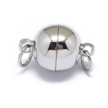 Zapięcie Magnetyczne do Rękodzieła i Biżuterii, Mosiądz, Powłoka Trwała, Platynowy, 15.5x10mm, 1szt (13WB32950)