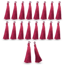 Zawieszki Frędzle Chwosty Poliestrowe do Rękodzieła i Biżuterii, Ciemnoczerwony, 8-9сm, 20szt, (13WB32971)