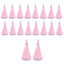 Підвіски Китички, Поліестер, Перлинно-рожевий, 8-9см, (13WB32976)