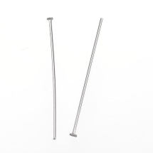 Szpilki Gwoździe Jubilerskie, Stal Nierdzewna, Płaska Czapka, 30x0.7mm, 1000szt (13WB32977)