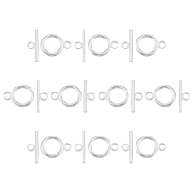 Zapięcie Toggle, Stal Nierdzewna do Rękodzieła, Srebrny, 18.5x13.5x2mm, Pałąk 20x7x2mm, Otwor 3mm, 10szt (13WB33013)