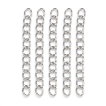 Łańcuch Przedłużenyj do Rękodzieła i Biżuterii, Stal Nierdzewna, 45-55x3mm, ogniwa 4x3x0.5mm, 100 szt (13WB33027)