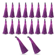 Zawieszki Frędzle Chwosty Poliestrowe do Rękodzieła i Biżuterii, Fioletowy, 8-9сm, 20szt, (13WB33030)