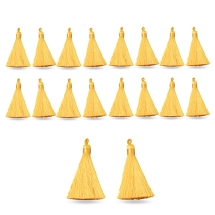 Zawieszki Frędzle Chwosty Poliestrowe do Rękodzieła i Biżuterii, Złoty, 8-9сm, 20szt, (13WB33031)