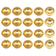 Шапочки для Бусин, Нержавіюча Сталь, Позолота 18К, 8х2.5мм, Отвір 1мм, (13WB33039)