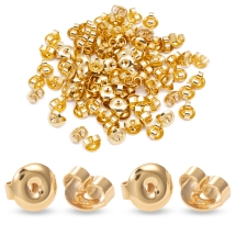 Zatyczki do Kolczyków, Stal Nierdzewna, Złoty, 6.5x6x3.5mm, Otwór 1.2mm, 100szt (13WB33048)