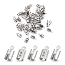 Концевики Для Шнура, Нержавіюча Сталь, 12.5х5х5мм, Отвір 1мм, під Стрази 1мм, (13WB32480)