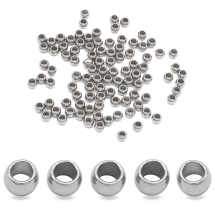 Намистини-роздільники, Нержавіюча Сталь, Круглі, 3х2мм, Отвір 1мм, (13WB32471)