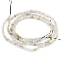 Koraliki Naturalny Tęczowy Kamień Księżycowy Kulki Fasetowane, 2mm, 160-180szt/37cm/sznur, (13WB32535)