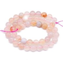 Koraliki Kamień Naturalny Agat Kwitnąca Wiśnia Kulа, 8.5-9mm, 45szt/37.5cm/sznur (13WB32785)
