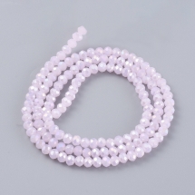 Koraliki Szklo Galwaniczne Powłoka AB, Fasetowane, Rondel, Oset, 3x2mm, 137szt/32cm/sznur (13WB32545)