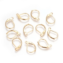 Bigle Baza do Kolczyków, Zapięcie Angielskie, Stal Nierdzewna, Pozłacany 18K, 16x10x1.7mm, 10szt (13WB32474)