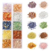 Zestaw Kamieni Naturalnych, bez Otworów, Mix, 10 Rodzajów, 150g/zestaw, (13WB33287)