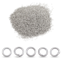 Кільця Одинарні Відкриті Сполучні Залізні, Платина, 4х0.7мм, близько 24000шт/1000г, (13WB33433)