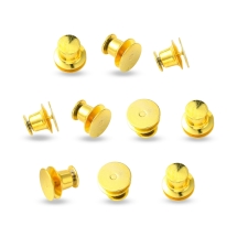 Baza do Broszki, Mosiądz do Rękodzieła i Biżuterii, Złoto, 10x9mm, 10szt (13WB33135)