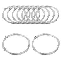 Drut Aluminiowy, Okrągły, do Tworzenia Biżuterii, do DIY, Srebrny, 1mm, 10m/szpula, 10szpul (13WB33348)