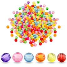 Koraliki Akrylowe Przezroczyste, Koralik w Koraliku, Okrągłe, Mix, 8mm, 500g~2100szt (13WB33352)