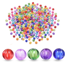 Koraliki Akrylowe Przezroczyste, Koralik w Koraliku, Okrągłe, Mix, 20mm, 500g~125szt (13WB33354)
