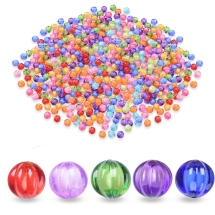 Koraliki Akrylowe Przezroczyste, Koralik w Koraliku, Okrągłe, Mix, 12mm, 500g~600szt (13WB33355)