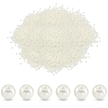 Koraliki Akrylowe, Imitacja Perły, Błyszczące do Biżuterii, Okrągły, Kość Słoniowa, 4x3.5mm, 450g~18000szt (13WB33358)