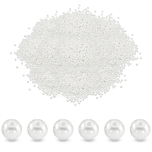 Koraliki Akrylowe, Imitacja Perły, Błyszczące, Okrągłe, Białe, 4mm, 450g~18000szt, (13WB33359)