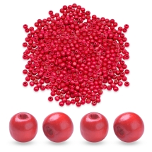 Koraliki Naturalne Drewniane, Barwione, Czerwony, 10x9mm, 1000g~2800szt (13WB33370)