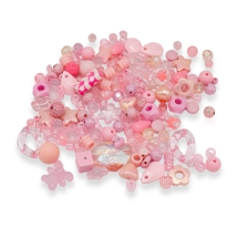 Koraliki Akrylowe "Bombaj", Mieszane Kształty, Różowe, 5.5-28x6-20x3-11mm, 960szt/500g (13WB33375)