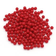 Koraliki Akrylowe Nieprzejrzyste, Okrągłe, Ceglany, 8x7mm, Otwór: 2mm, 500g~1600szt (13WB33381)