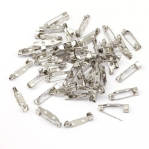 Baza do Broszki Szpilka, Żelazne, Platynowy, 20x5mm, 2 Otwory, Otwór 2mm, 500szt (13WB33168)