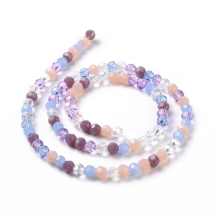 Koraliki Szklane 32 Fasetу Okrągły, Old Rose, 5.5mm, 90szt/50cm/sznur (13WB33313)