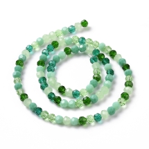 Koraliki Szklane 32 Fasetу Okrągły, Jasnozielony, 5.5mm, 90szt/50cm/sznur (13WB33315)