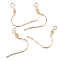 Bigle do Kolczyków ze Stali Nierdzewnej, Pozłacane 18K, 21x21x2.5mm, 20szt (13WB33677)