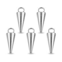 Zawieszka Stal Nierdzewna Stożek, Trwała Powłoka Rack, 13x5mm Otwór 1.6mm, 5szt (13WB33210)