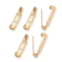Baza do Broszki Szpilka, Stal Nierdzewna, Pozłacany 18K, 25x5mm, Pin 0.67mm, 5szt (13WB33200)