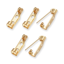 Baza do Broszki Szpilka, Stal Nierdzewna, Pozłacany 18K, 16.5x4mm, Pin 0.5mm, 5szt (13WB33201)