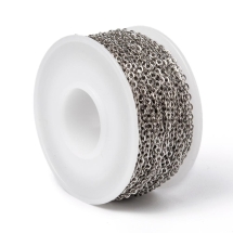 Łańcuszek Splot Kotwiczny, Stal Nierdzewna, Lutowane, 2.5x2x0.5mm, 10m/szpula, (13WB33242)