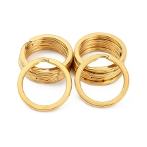 Кільце Замочок Нержавіюча Сталь для Ключів та Брелоків, Золот, 30х2.8мм, (13WB33253)