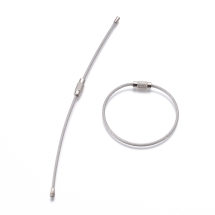 Кільце-застібка для Брелоків Нержавіюча Сталь з пластиковим Покриттям, 152х2мм, (13WB33256)