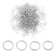Кільця Подвійні З'єднувальні Залізні, Платина, 8х1.4мм, близько 340шт/50г, (6WB983)