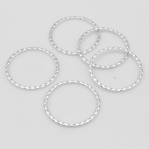 Pierścień Łączący do Biżuterii Stop 37x2mm Kolor: Antyczne Srebro 5 sztuk (6WB986)