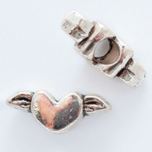 Koraliki Modułowe Charms Stop Metalowy, Antyczne Srebro 8х20х8mm, 5szt (5WB5631)